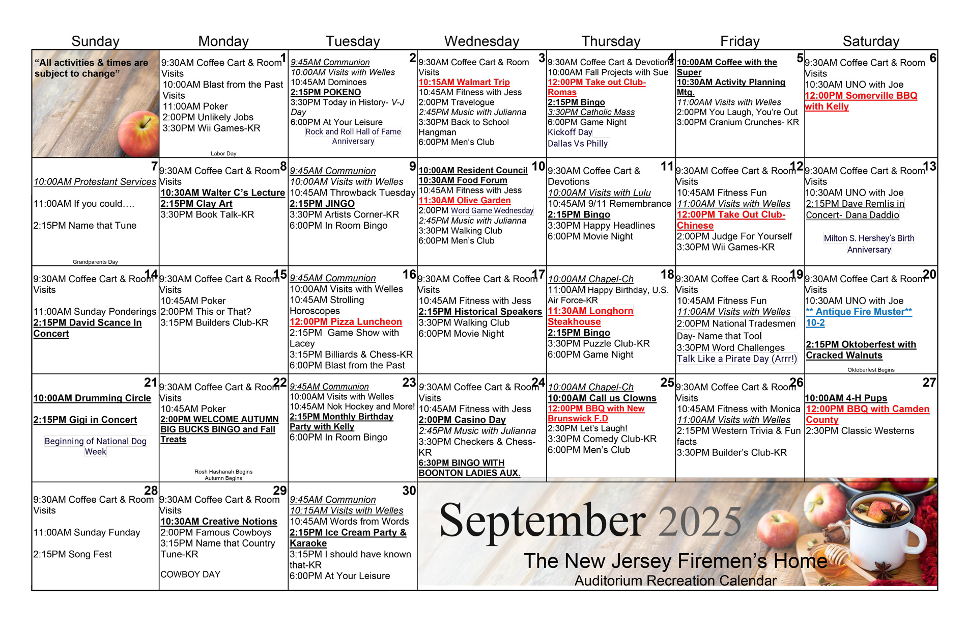 Upcoming Events