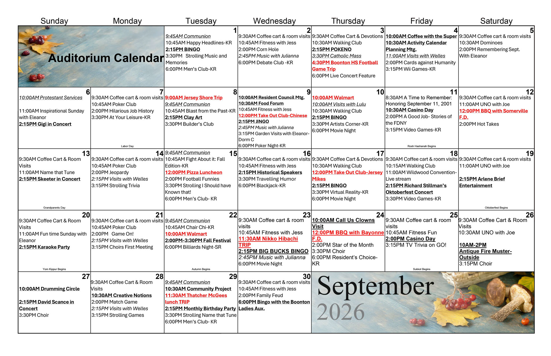Upcoming Events